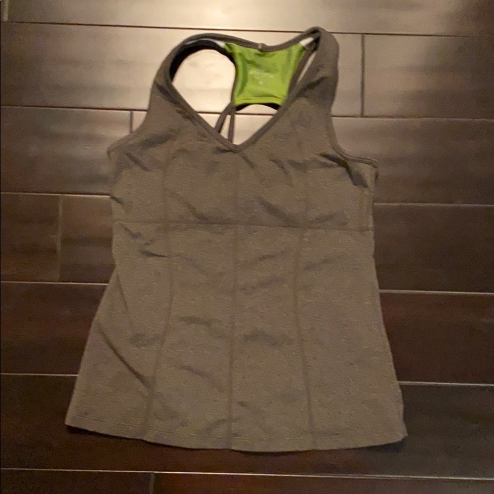 Athleta dark heather green tank